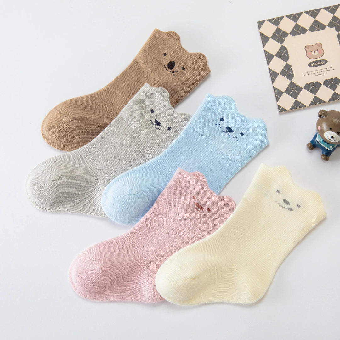 Baby’s Minimalist 'Happy Face' 95% Cotton Socks