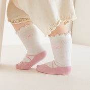 Baby & Toddler Girls' Ballerina Bow Ruffle Cotton Crew Socks (4-Pack)