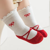 Baby & Toddler Girls' Ballerina Bow Ruffle Cotton Crew Socks (4-Pack)