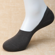 Men's 95% Cotton Ultra-Thin Mesh No-Show Socks - product photo showing breathable mesh comfort