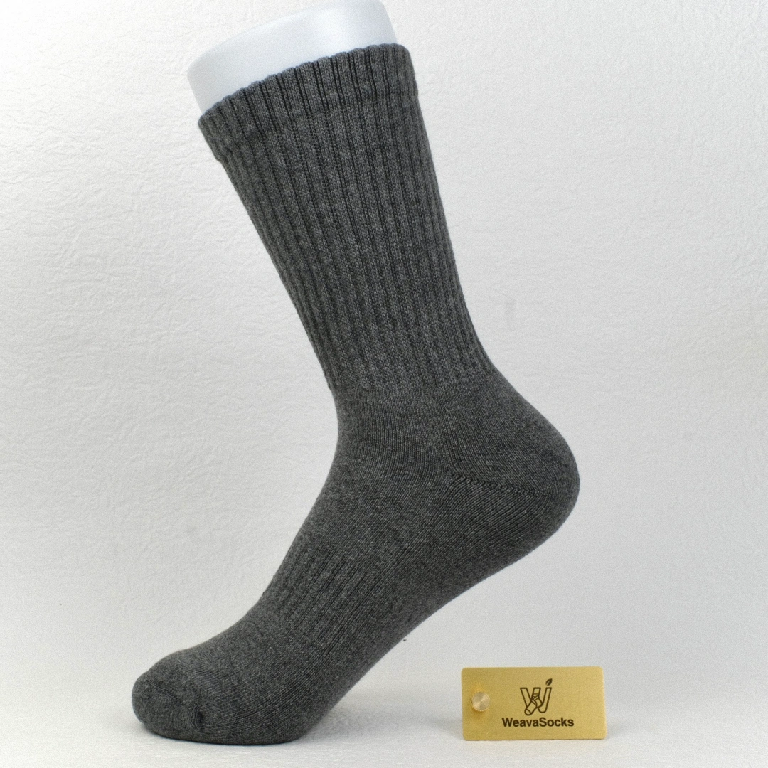 Women's 92% Cotton Terry Athletic Crew Socks - product photo showing cushioned comfort