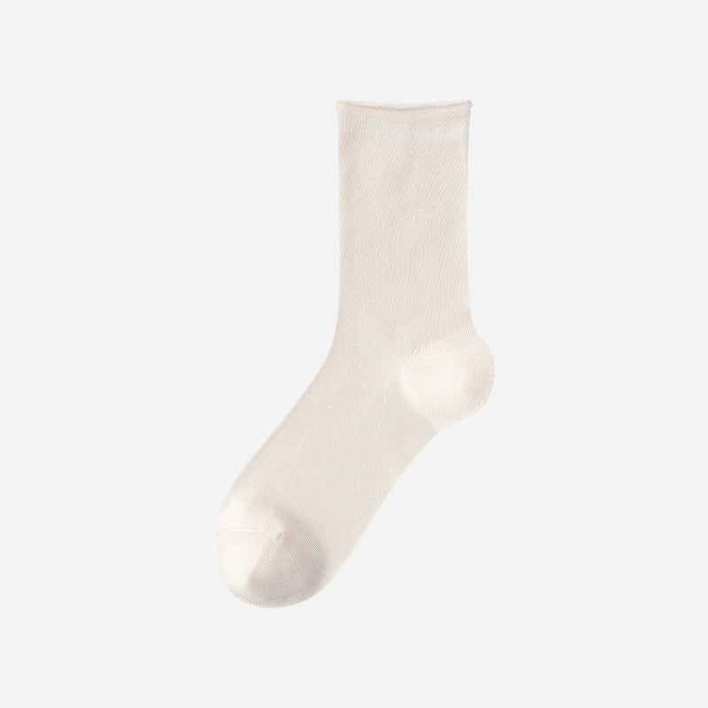 Women's 5.5" Luxury 6A Silk Roll Top Socks
