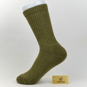 Women's 92% Cotton Terry Athletic Crew Socks - product photo showing cushioned comfort