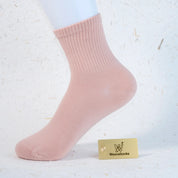 Women's 98% Cotton High-Density Ribbed Crew Socks