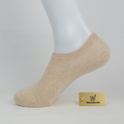 Men's 92% Cotton Ultra-Soft Heathered No-Show Socks - product photo showing soft cotton comfort