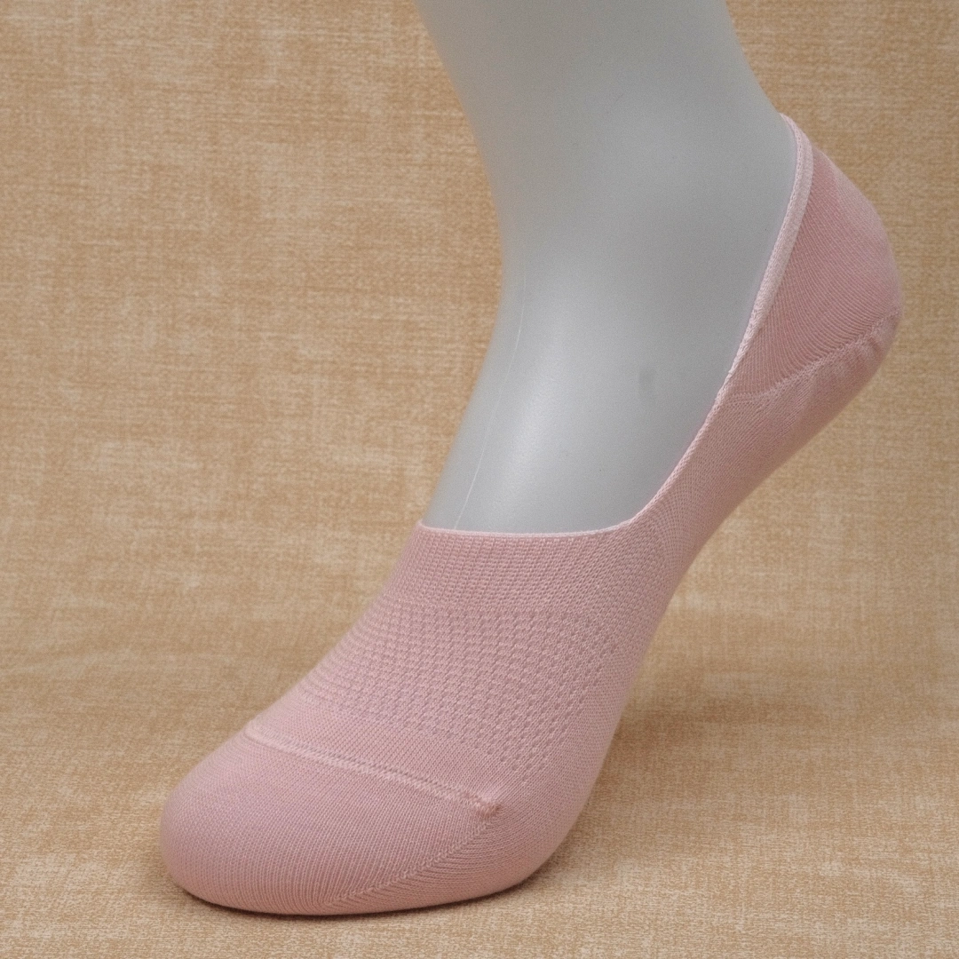 Women's 95% Cotton Ultra-Thin Mesh No-Show Socks - product photo showing breathable mesh comfort