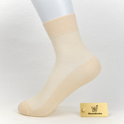 Women's 99% Supima® Cotton Ultra-Soft Mesh Crew Socks - product photo showing breathable mesh comfort