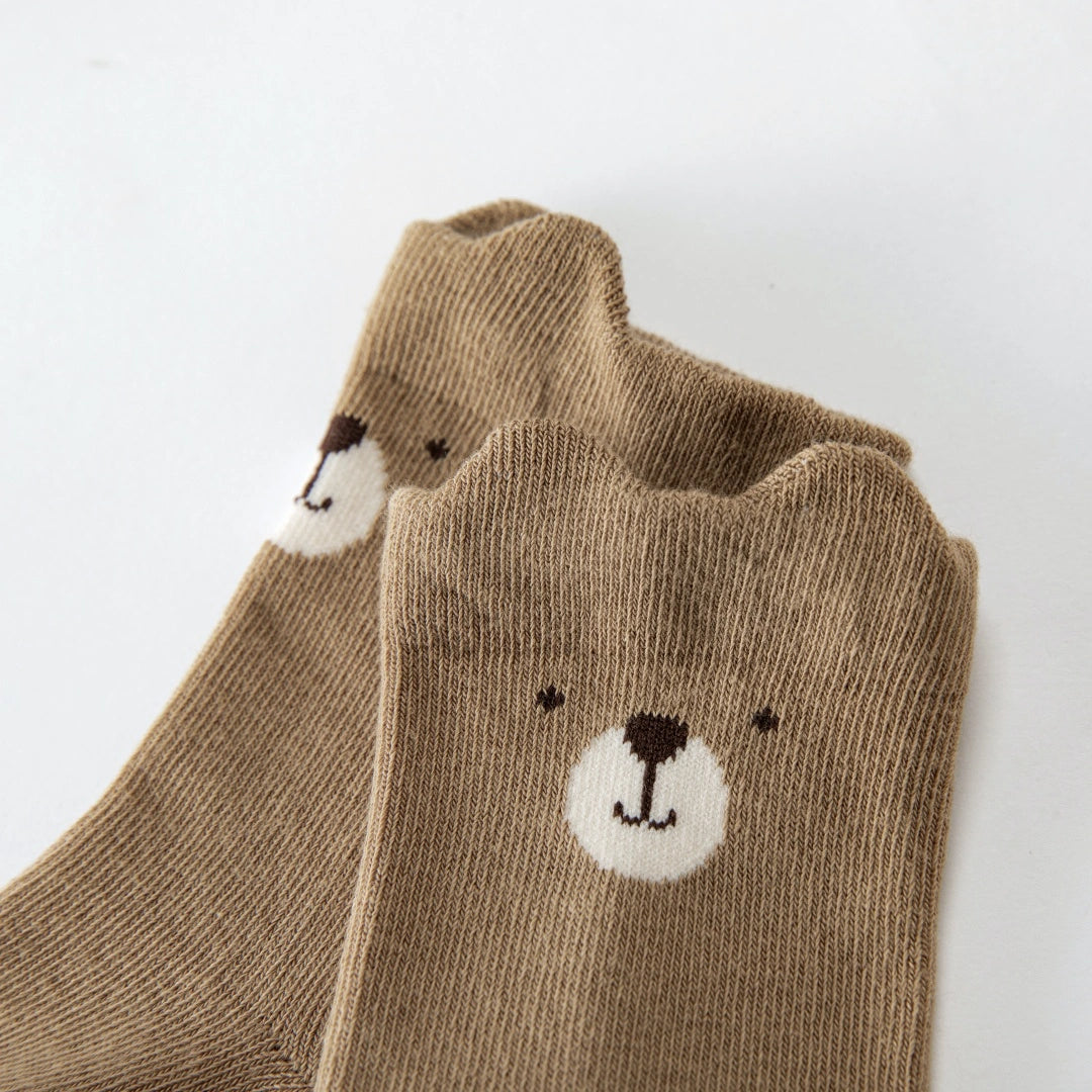 Baby’s Pastel Animal Ear Cuff Non-Slip Floor Socks