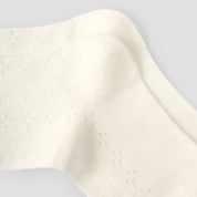 Women's Sheer Pointelle Calf Socks - product photo showing seamless stretch comfort