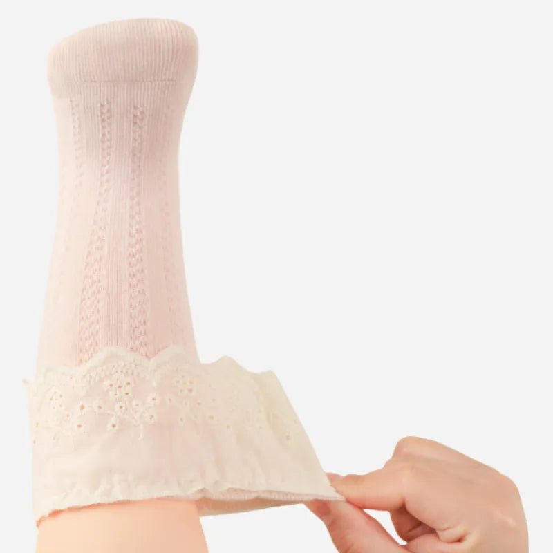 Babies Victorian Lace Knee Highs-3 Pairs