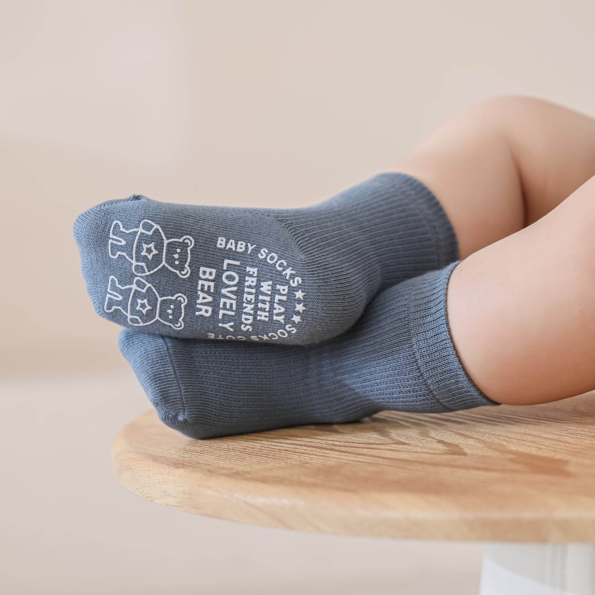 Babies' Non-Slip Socks with Bear Grips-3 Pack - Weavasocks