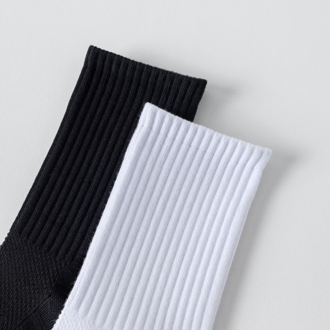 "Titan Mesh" Big & Tall Men's Crew Socks - product photo showing breathable mesh comfort