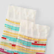 Aura Abstract Geometric Sheer Socks 3-Pack - sock set showing secure grip comfort