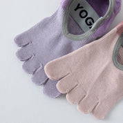Women's 92% Mercerized Cotton Five-Toe Yoga Socks