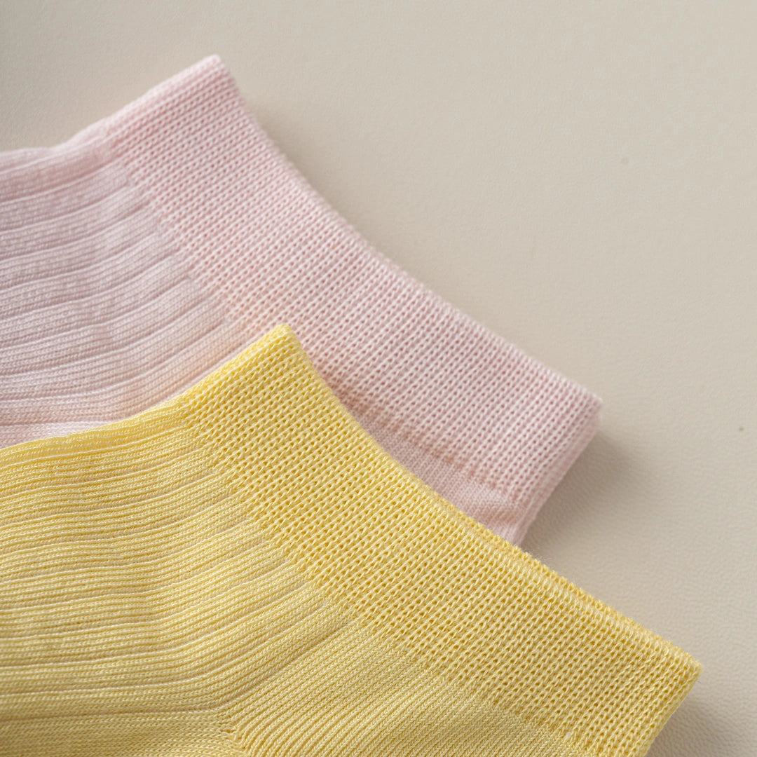Women's Mulberry Silk & Modal Ultra-Thin Low-Cut Socks - product photo showing modal and mulberry silk comfort