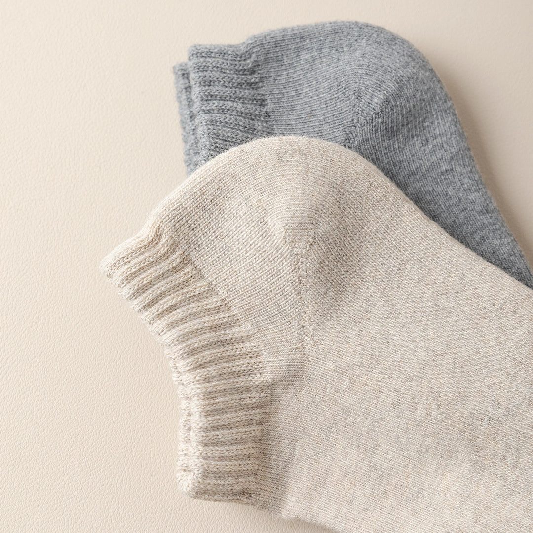 Men's 92% Cotton Terry Cushion Low Cut Socks - product photo showing cushioned comfort