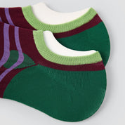 "Artisan Series" Women's 3D Jacquard No-Show Socks 5-Pack - sock set showing secure grip comfort