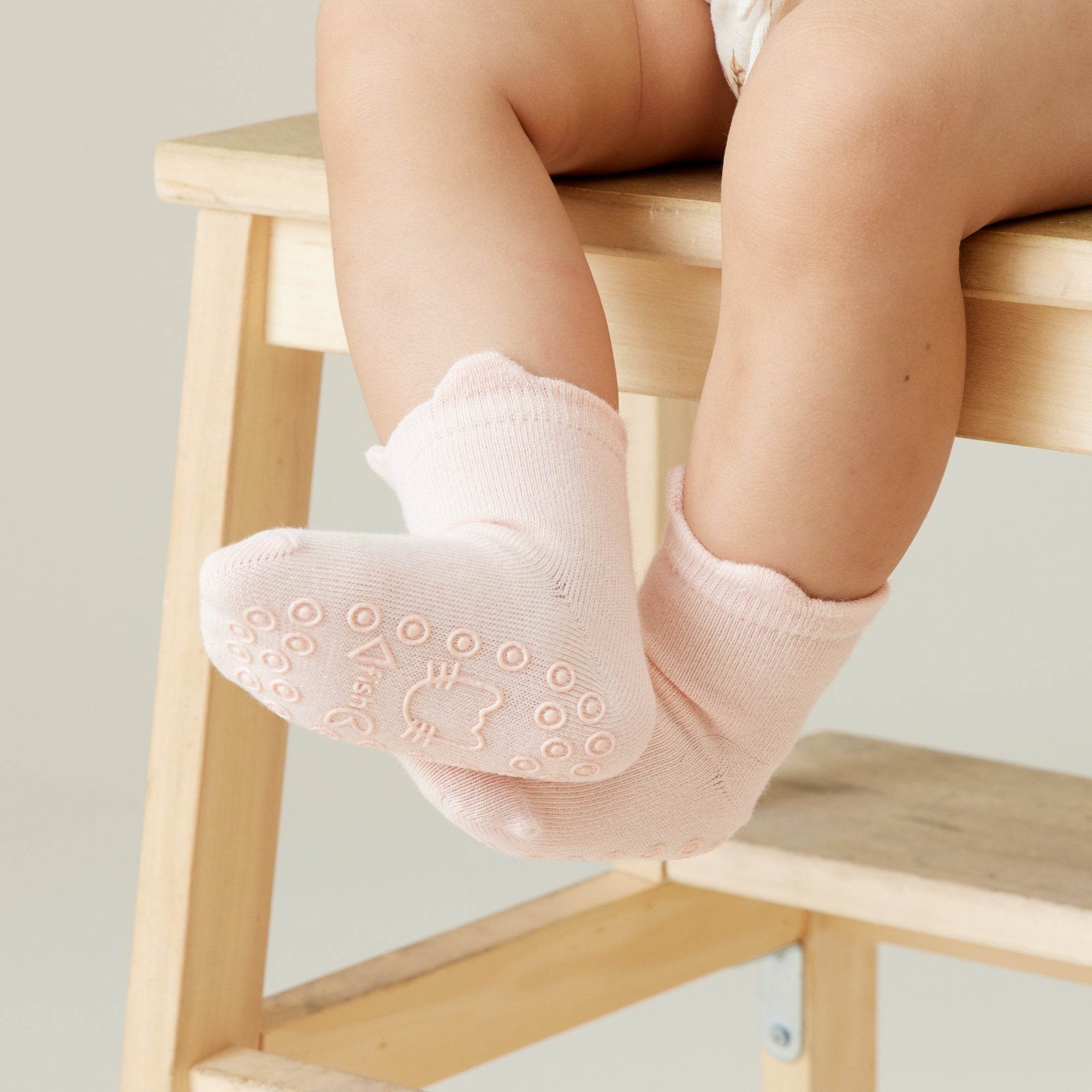 Babies Solid No-slip Socks-4 pack - Weavasocks