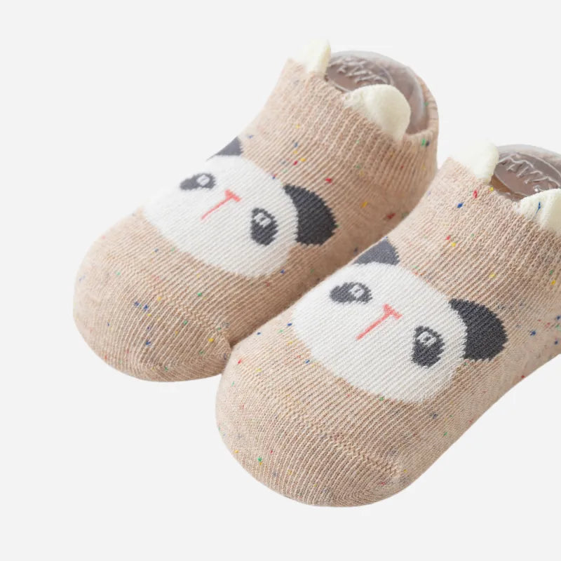 Babies' No-Show Grip Socks-5 Pairs