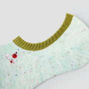 Women's Space-Dye Embroidered No-Show Socks (5-Pack)