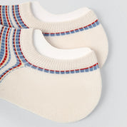"Artisan Pulse" Women's 3D Jacquard No-Show Socks 5-Pack - sock set showing secure grip comfort