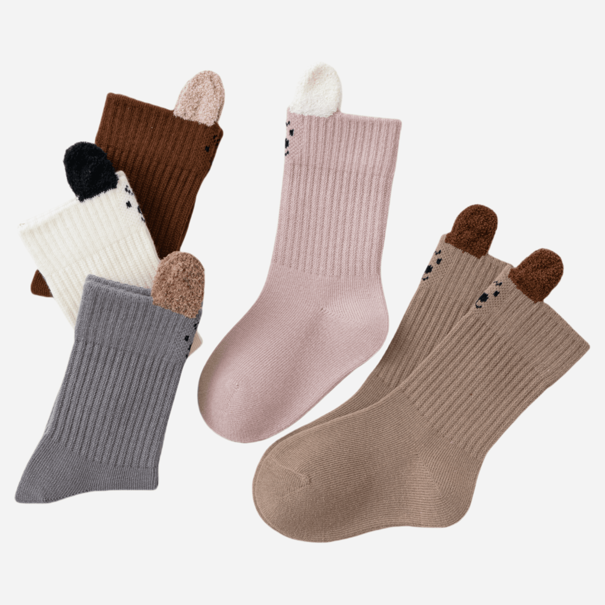 Babies Bouclé Bear Socks-4 Pack - Weavasocks