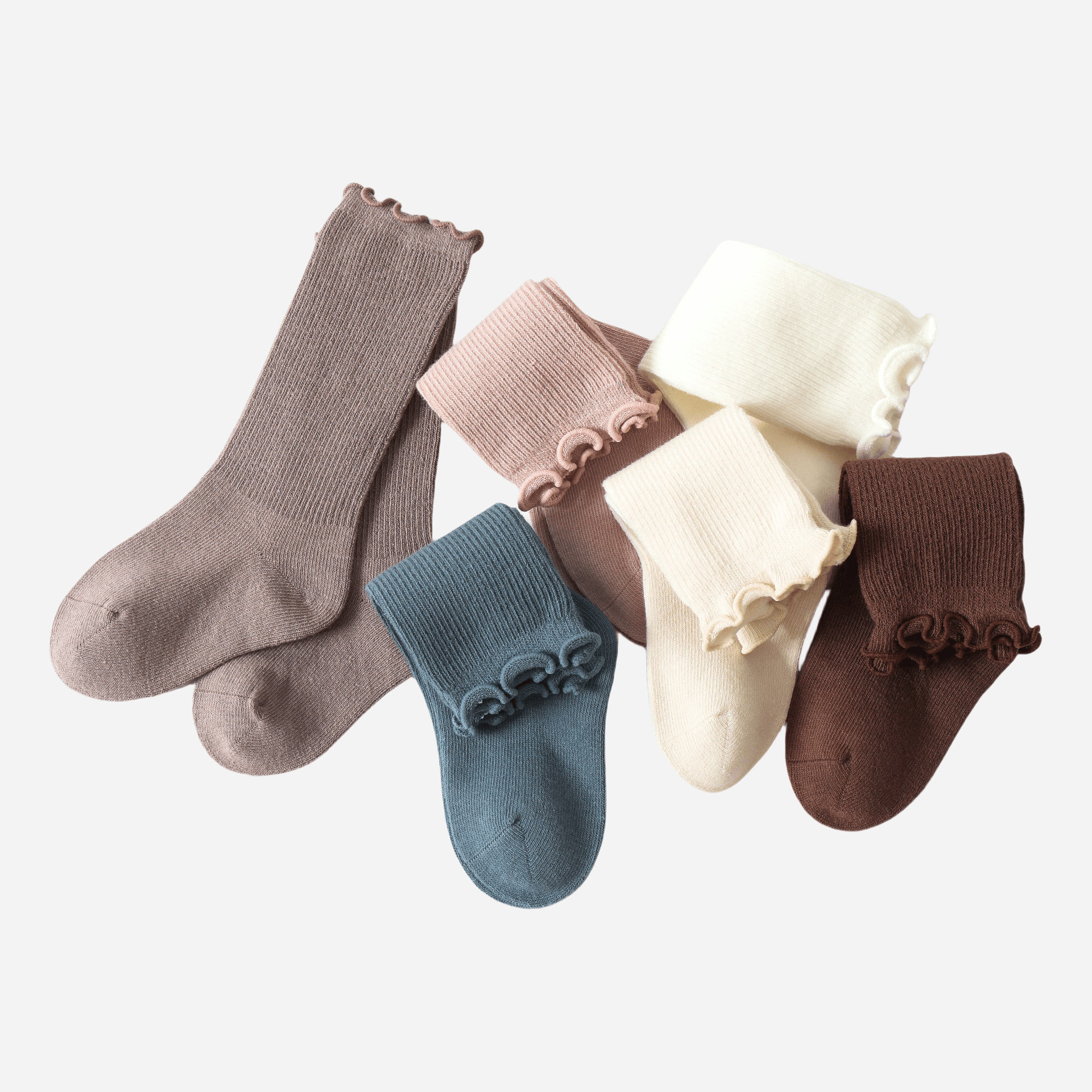 Babies The Ruffle Trim Ribbed Socks-4 pack - Weavasocks