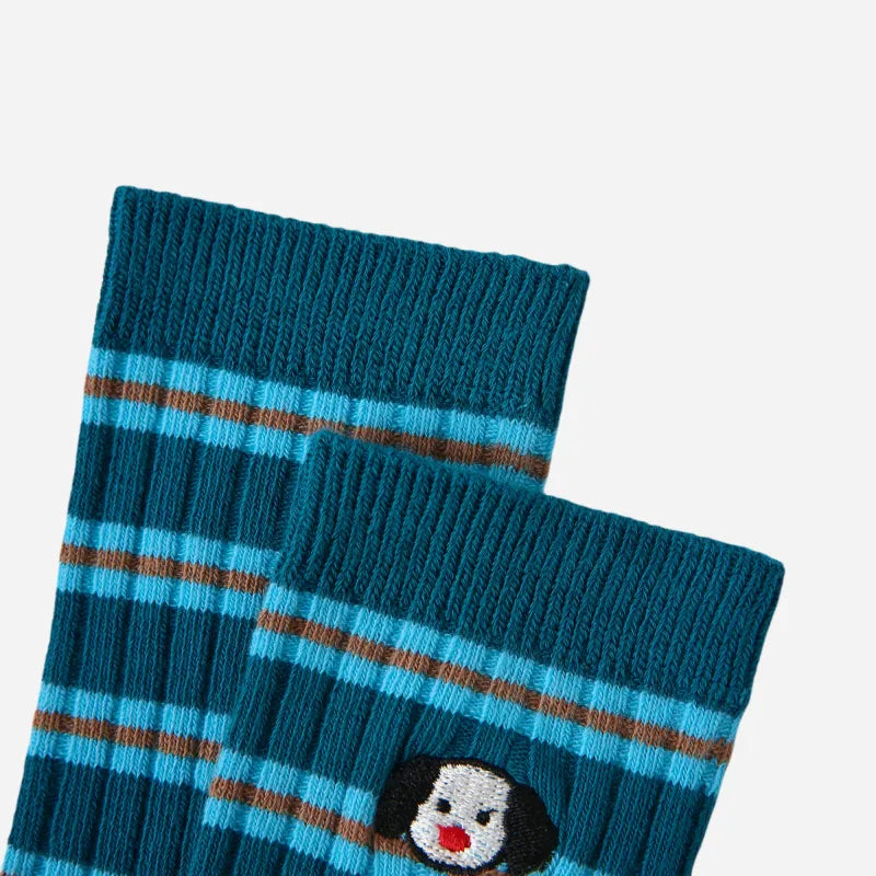 Kid's Earthy Tones Patterned Socks - 4 Pairs