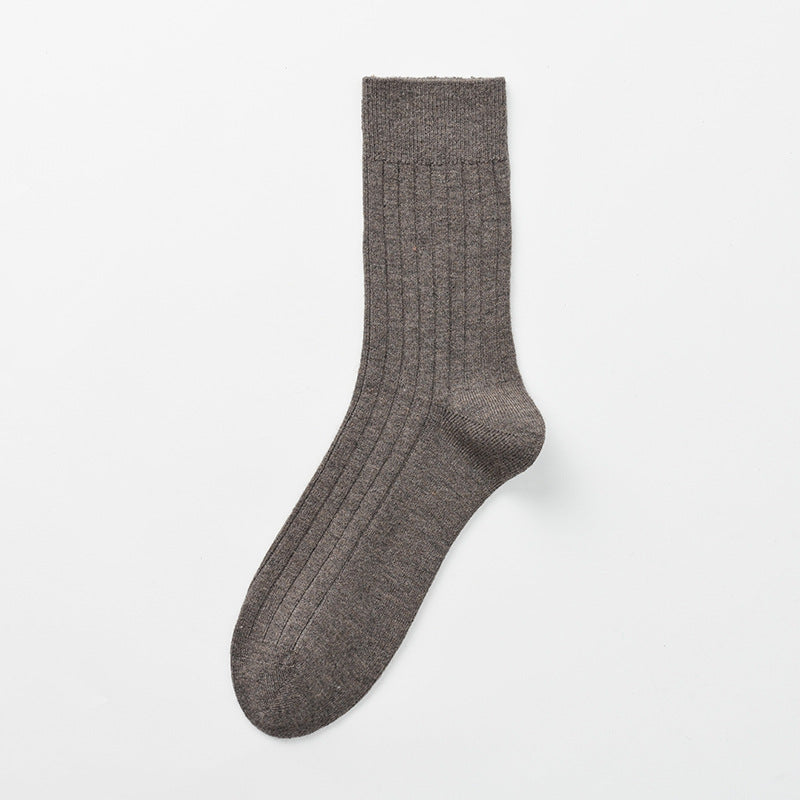 Men's 41% Wool Brushed Thermal Crew Socks
