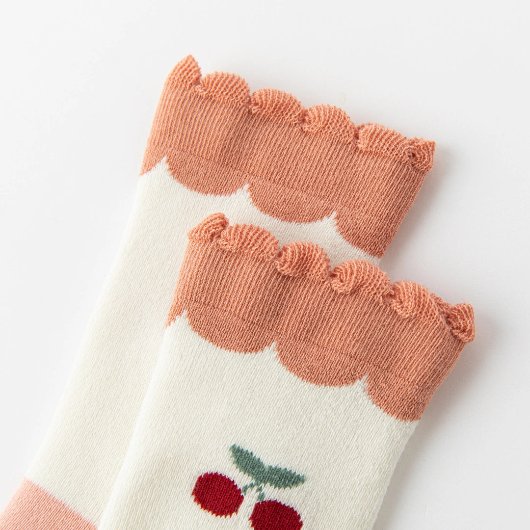 Baby’s Sweet Cherry Winter Thick Terry Socks 3-Pack