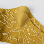 Premium Jacquard Cotton Socks in Sage & Earth Tones 3-Pack