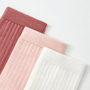 Kid‘s 97% Cotton Solid Ribbed Crew Socks 5-Pack