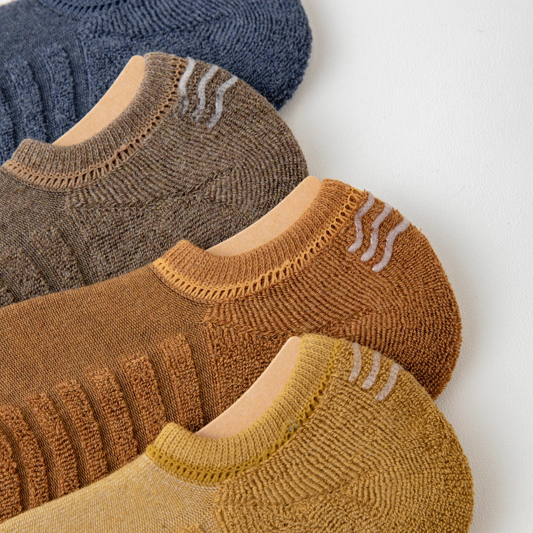 Men's 92% Cotton Cushioned Invisible Socks - product photo showing cushioned comfort
