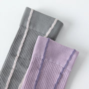 Professional Non-Slip Five-Toe Yoga Knee-High Socks - detail photo showing secure grip comfort