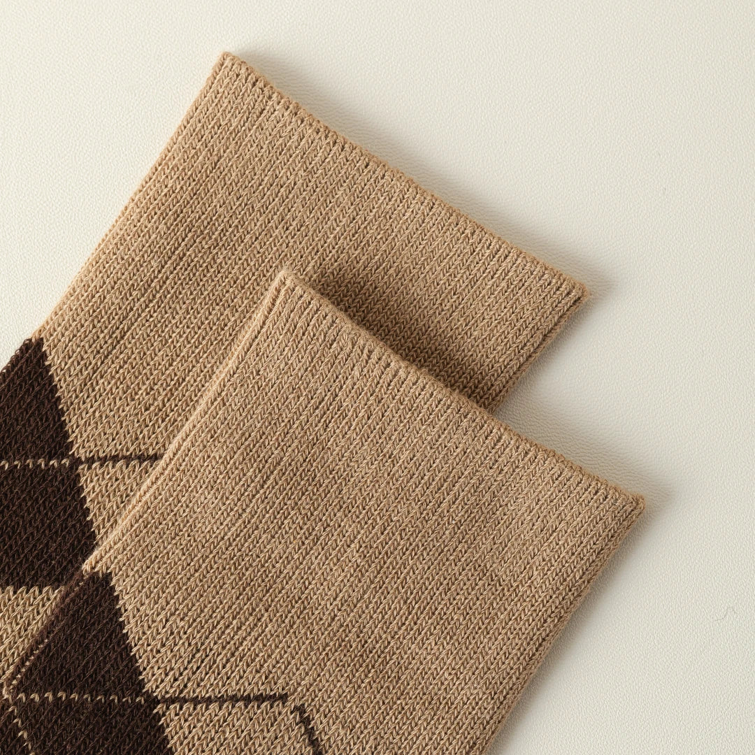 Preppy Argyle Knee Highs