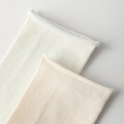 Women's 98% Cotton Ultra-Soft Roll-Top Crew Socks - product photo showing soft cotton-rich comfort