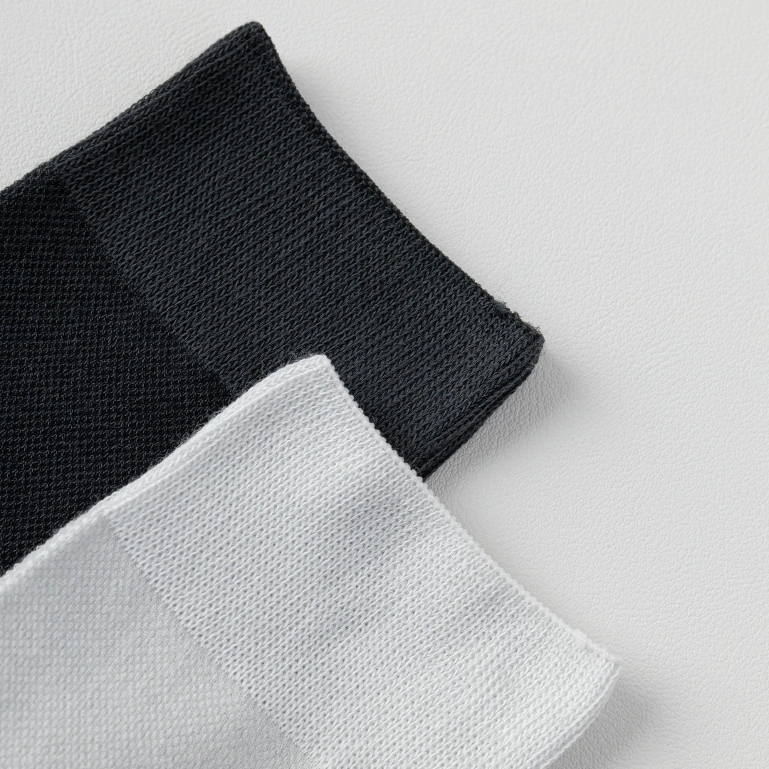 Men's 99% Supima® Cotton Ultra-Soft Mesh Crew Socks - product photo showing breathable mesh comfort