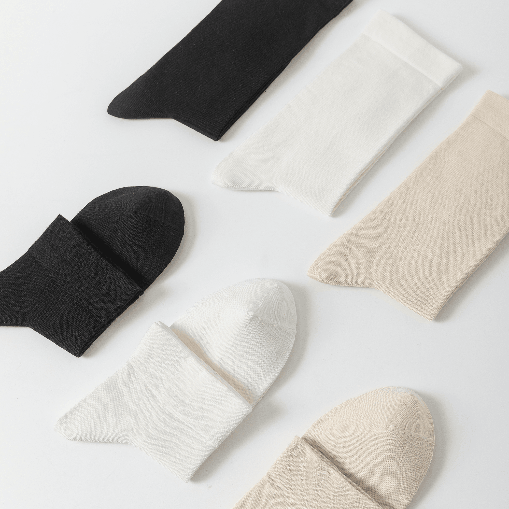 Women's Pure Organic Cotton Crew Socks - 5 Pairs