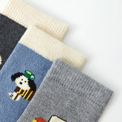 Kid's Winter Wool Blend Thermal Crew Socks 5-Pack