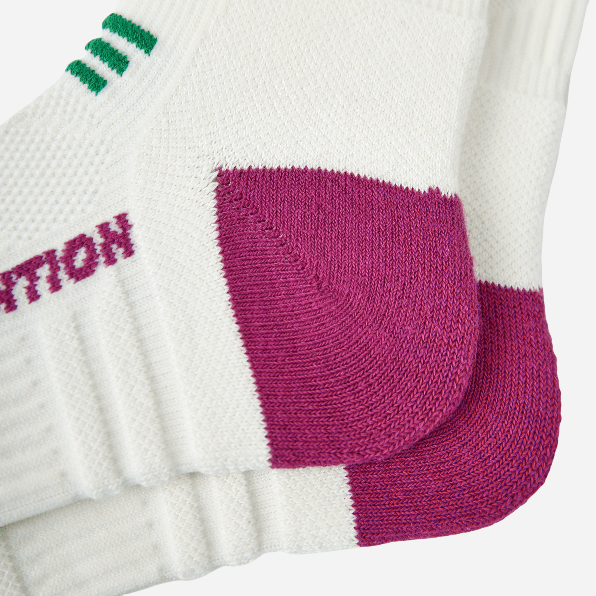 Women's Performance Cushioned Crew Socks - White / Forest / Berry