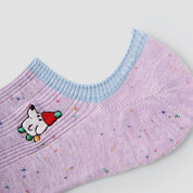 Women's Space-Dye Color-Block No-Show Socks (5-Pack) - sock set showing secure grip comfort