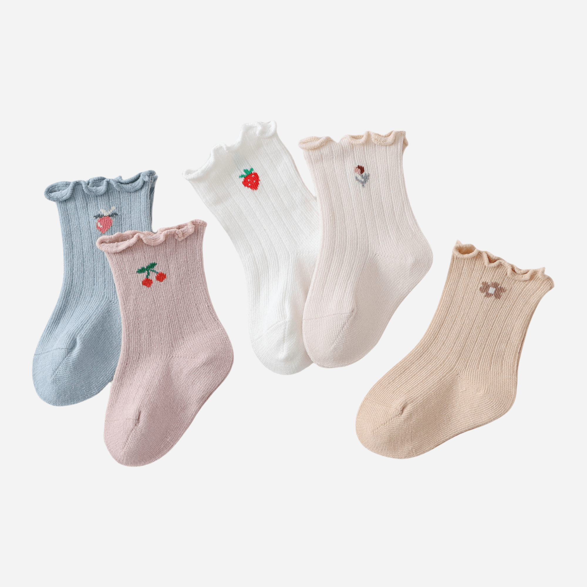 Babies Berry Cute Crew Socks-3 pack - Weavasocks