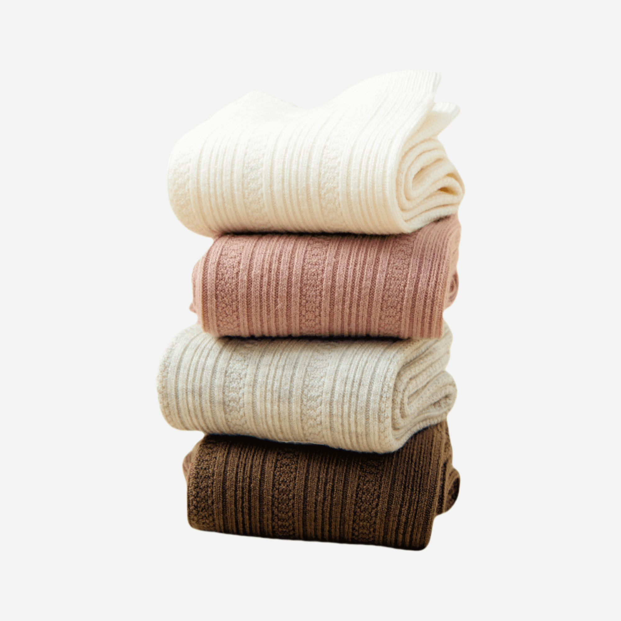 Women's Luxury Wool & Silk Ribbed Socks - Single Pair