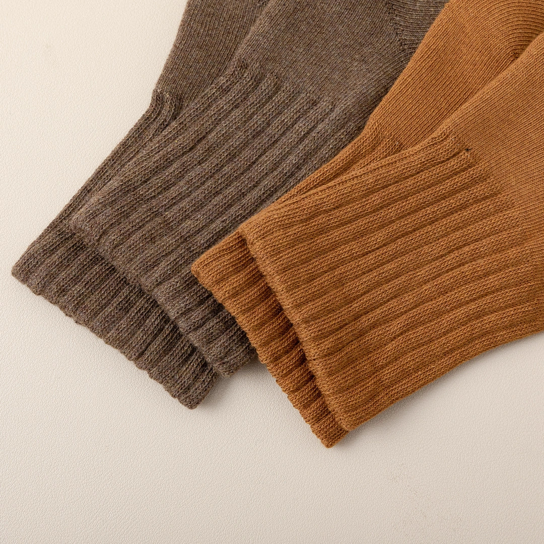 Men's Heather Terry Cushion 92% Cotton Quarter Socks - product photo showing cushioned comfort