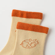 Baby’s Happy Harvest & Persimmon Cotton Crew Socks 4-Pack