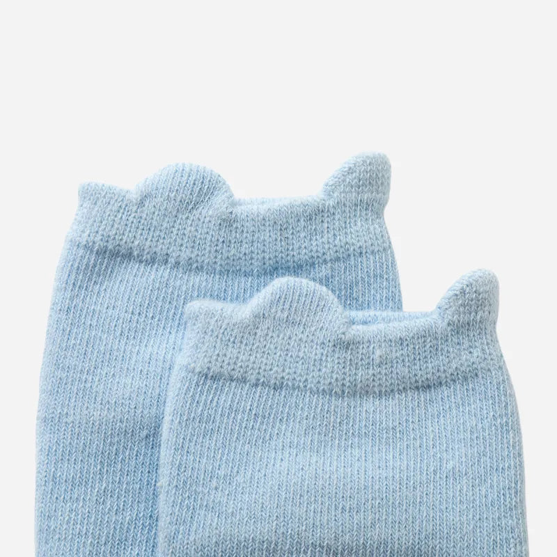 Babies Solid No-slip Socks-4 Pairs