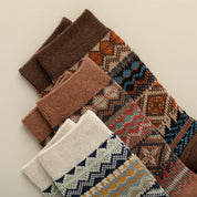 Men's Vintage Fair Isle Crew Socks
