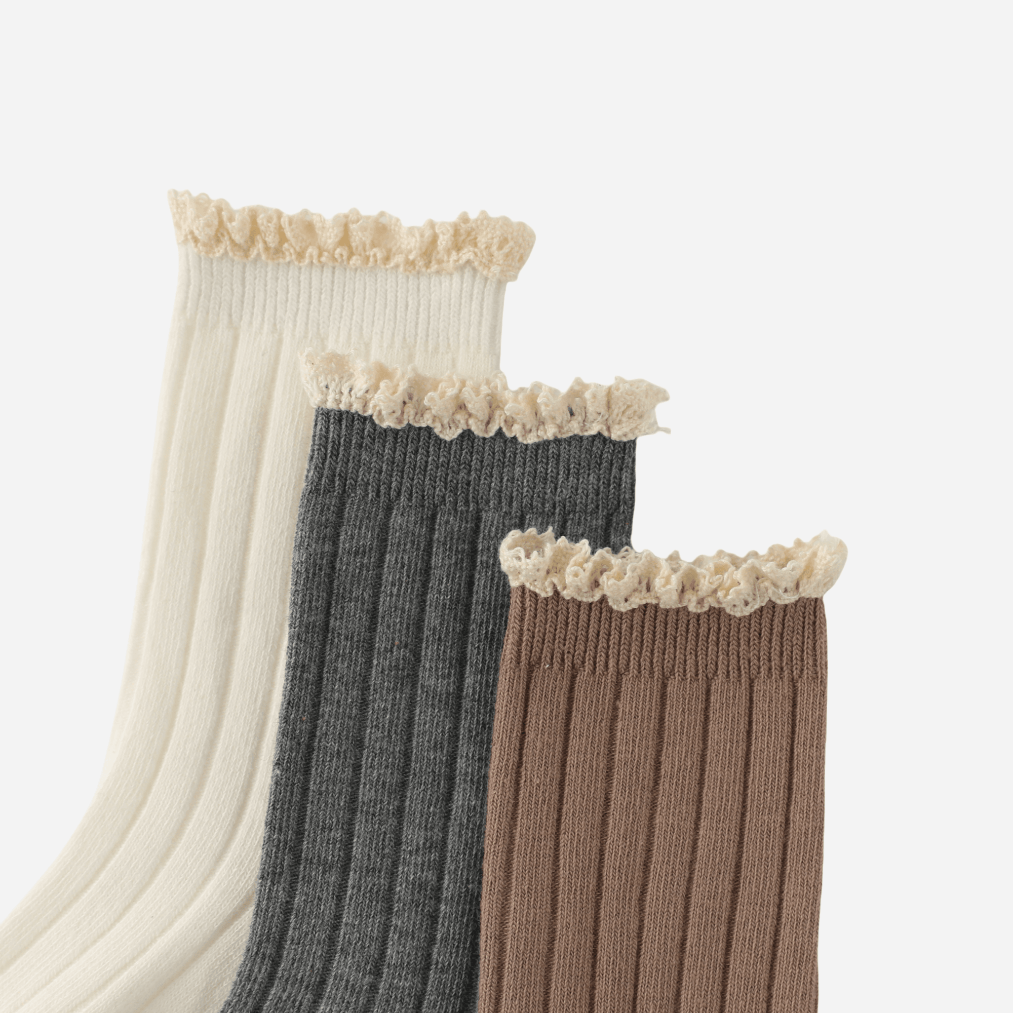 Kid's The Vintage Lace Crew Socks-4 pack - Weavasocks