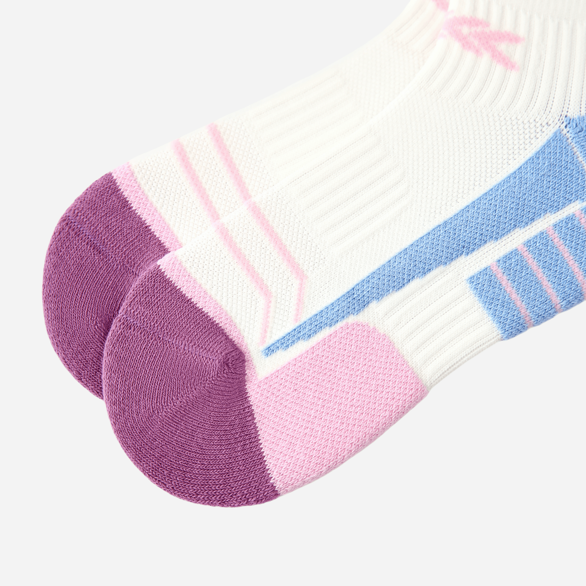 Women's Performance Cushioned Ankle Socks - White & Berry