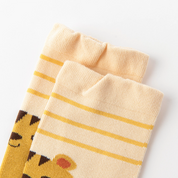 Baby’s Cartoon Tiger & Panda Striped Knee-High Socks 3-Pack